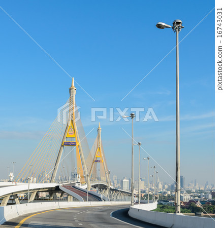 Bangkok cityscape with bridge Thailand 16743031