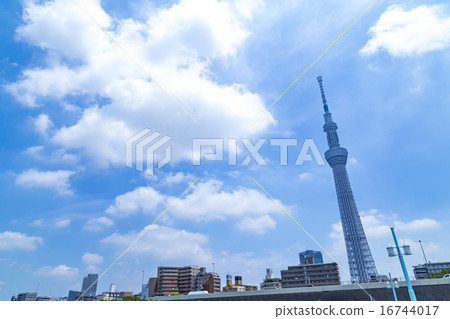Sky Tree Tokyo Sky Tree Sky Blue Sky Copy Space Tourist Place Japan's No.1 Japan White Cloud 16744017