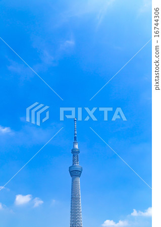 天空樹東京天空樹天空藍天復制空間觀光點日本的日本白雲觀光 16744306