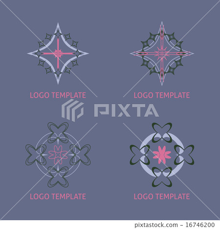 Vector ornamental symbols collection. Geometric logo set. Vector ornamental symbols collection. Geometric logo set. 16746200
