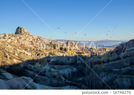 Utah Hospital Fortress shining in the morning sun in Turkey, Cappadocia 16748270