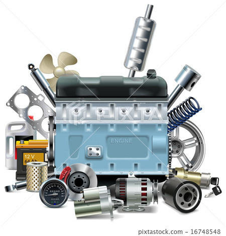 Vector Engine with Car Spares 16748548