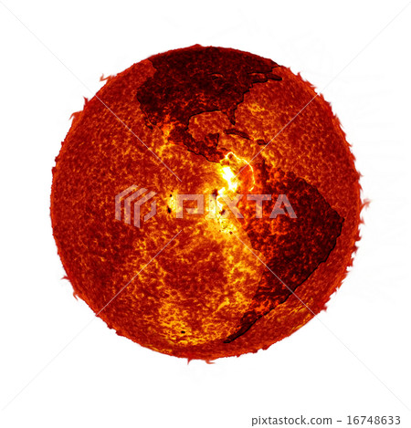Global  Warming sun earth Image Furnished by NASA 16748633