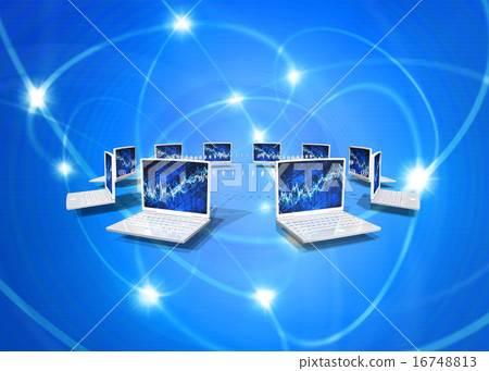 與股票市場聯網的個人電腦 16748813