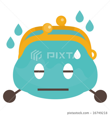 A light blue wallet falling empty 16749218