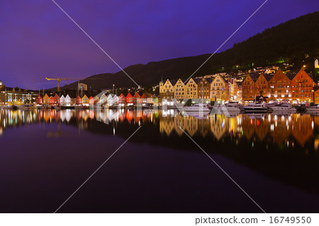 Famous Bryggen street in Bergen - Norway 16749550
