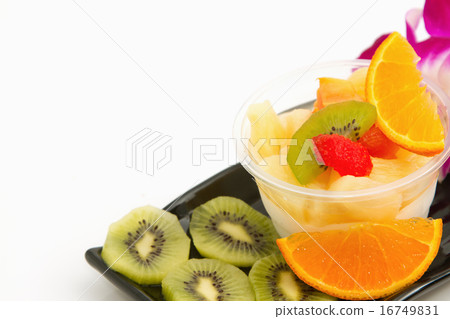 pudding fruit salad , fusion dessert 16749831
