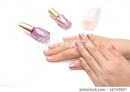 Beautiful manicured woman's nails  16749907