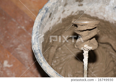 Electrical mixer during the work Electrical mixer during the work 16749930