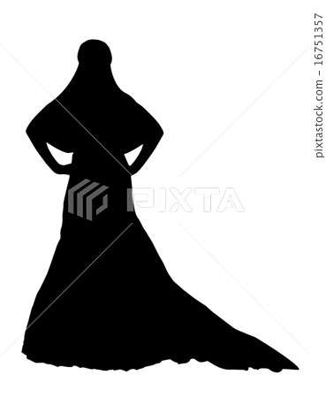 bride realistic silhouette vector illustration 16751357