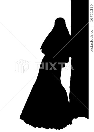 bride realistic silhouette vector illustration 16751359
