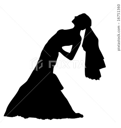 bride realistic silhouette vector illustration 16751360
