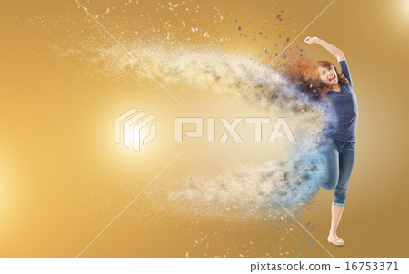 Excited Asian woman Excited Asian woman 16753371