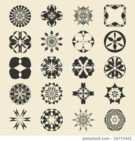 Vector ornamental symbols collection.  16753481