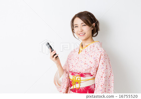 A woman in a kimono smartphone A woman in a kimono smartphone 16755520