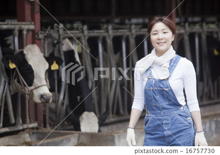 A woman working in a farm A woman working in a farm 16757730