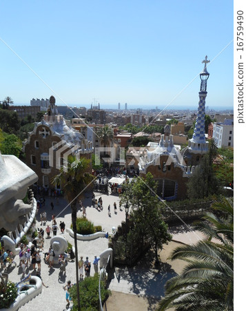 Guell公園巴塞羅那西班牙 16759490