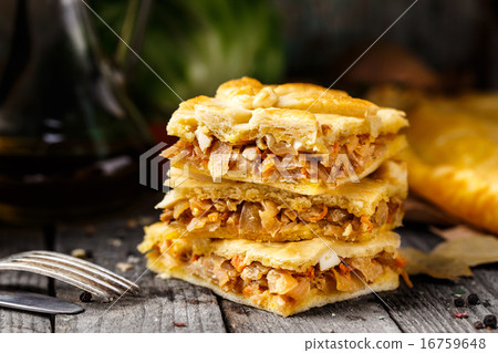 Homemade pie stuffed with vegetables 16759648