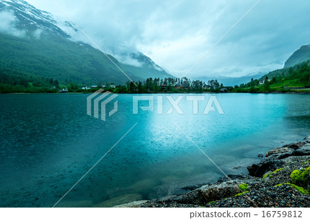 Rainy landscape of Norway. Rainy landscape of Norway. 16759812