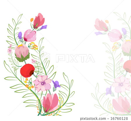 Color illustration of flowers in watercolor Color illustration of flowers in watercolor 16760128