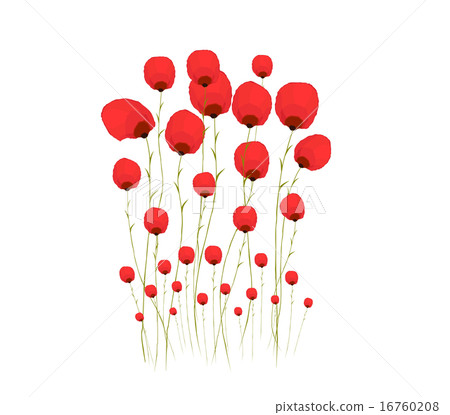 Pretty red flower watercolour Pretty red flower watercolour 16760208