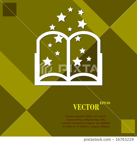 Magic Book icon symbol Flat modern web design with 16763229
