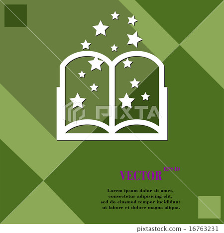 Magic Book icon symbol Flat modern web design with 16763231