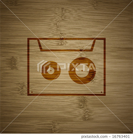 cassette icon symbol Flat modern web design with l 16763401