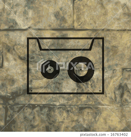 cassette icon symbol Flat modern web design with l cassette icon symbol Flat modern web design with l 16763402