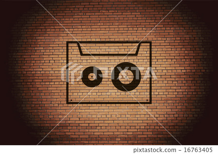 cassette icon symbol Flat modern web design with l - Stock Illustration ...