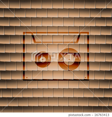 cassette icon symbol Flat modern web design with l cassette icon symbol Flat modern web design with l 16763413