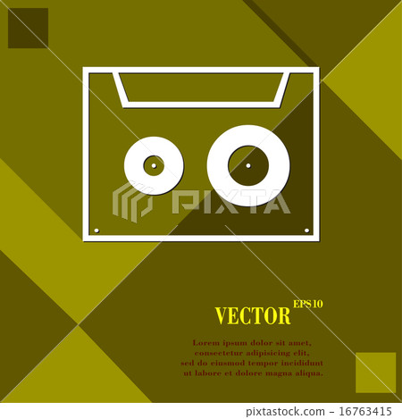 cassette icon symbol Flat modern web design with l cassette icon symbol Flat modern web design with l 16763415