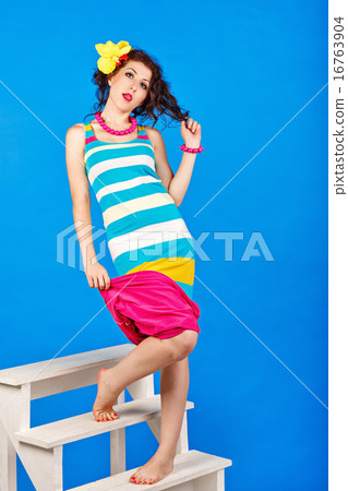 Sexy girl in a sailor suit. 16763904