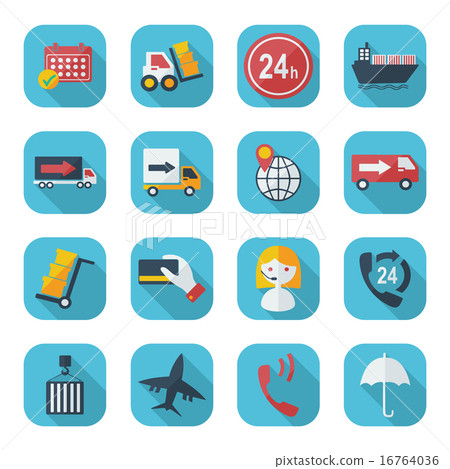 Flat concept, set modern design with shadow icons delivery Flat concept, set modern design with shadow icons delivery 16764036