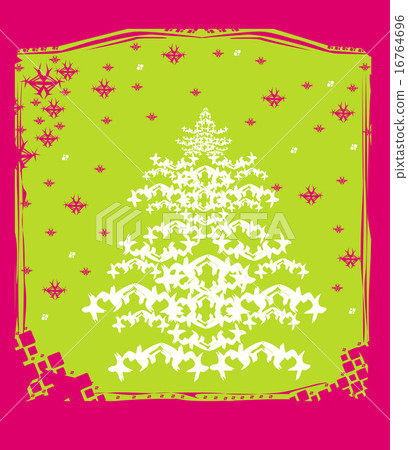Christmas tree abstract card Christmas tree abstract card 16764696