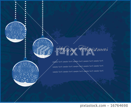Elegant Christmas background with baubles card Elegant Christmas background with baubles card 16764698