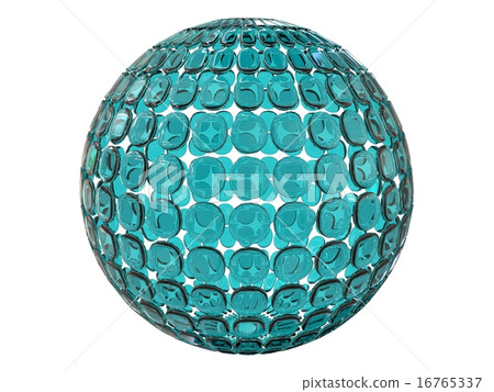 abstract glass sphere structure 3d render 16765337
