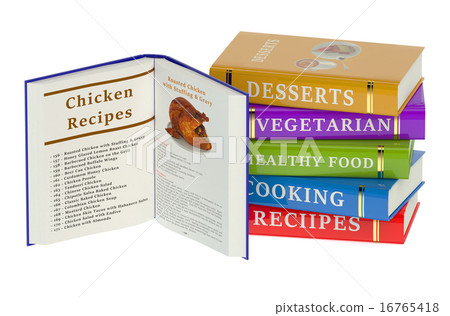 Cookbooks isolated on white background Cookbooks isolated on white background 16765418