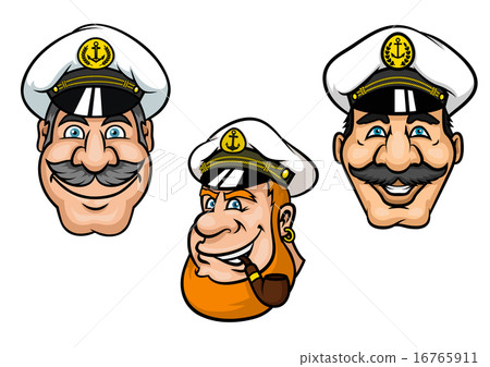 Ship captains in white peaked caps Ship captains in white peaked caps 16765911