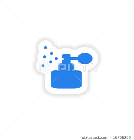 icon sticker realistic design on paper perfume 16766260