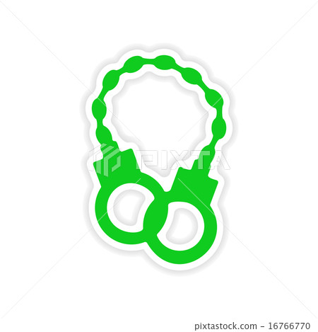 icon sticker realistic design on paper handcuffs-插圖素材 [16766770] - PIXTA圖庫