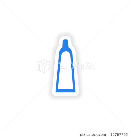 icon sticker realistic design on paper dentifrice icon sticker realistic design on paper dentifrice 16767795