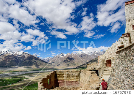 View of Kasha Monastery, Padum, Jammu and Kashmir, 16767978