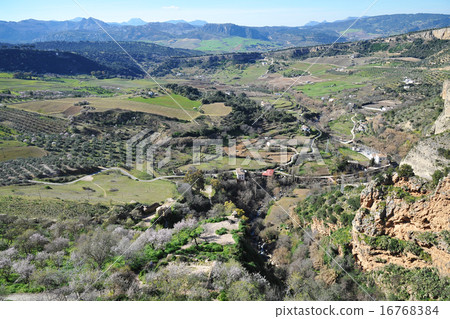 View from Spain Ronda Nuevo Bridge 16768384