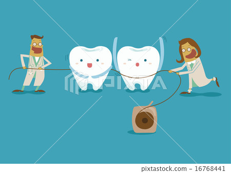 Dentist take dental floss Dentist take dental floss 16768441