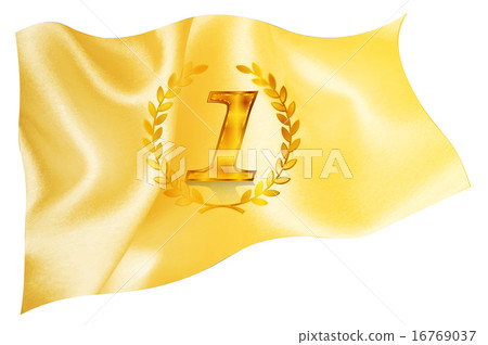 Golden flag icon - Stock Illustration [16769037] - PIXTA