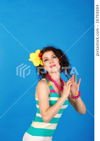 The beautiful girl with hairdo. The beautiful girl with hairdo. 16769884