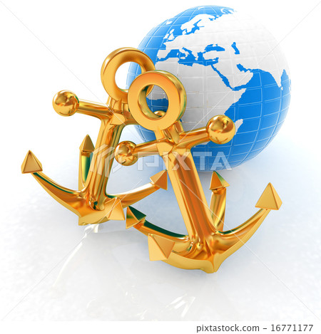 Gold anchors and Earth 16771177
