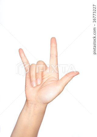 adult hand showing numbers on white background 16773227