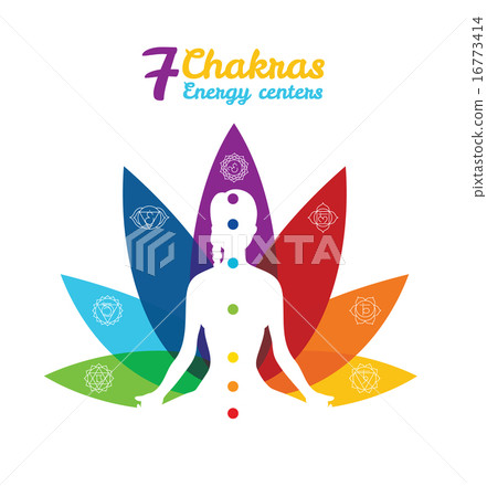 Color chakras with woman 16773414